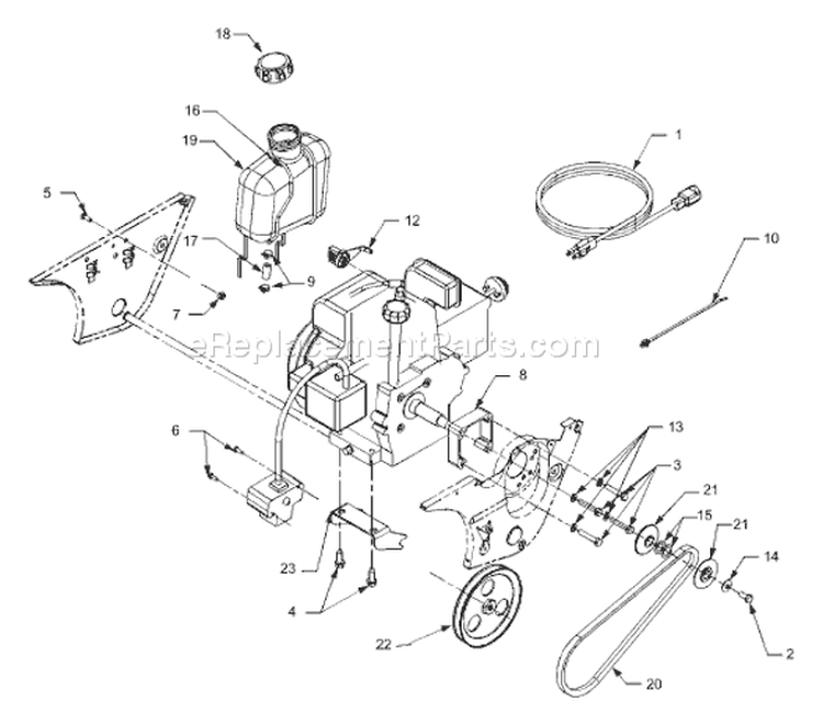 Page B Diagram and Parts List for 31AE285-401 2004 Yard Man Snow Blower